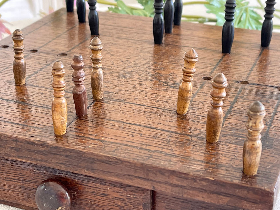 Thumbnail: antique oak n ine mens morris for sale opus antiques