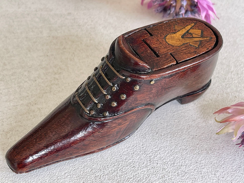 antique treen snuff shoe for sale opus antiques