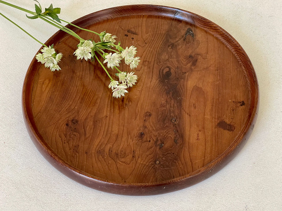 Thumbnail: antique treen yew wood tray for sale opus antiques