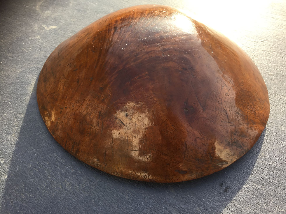 Thumbnail: A Fabulous Antique Treen Elm Crotch Wood Bowl