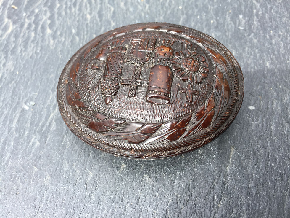 Thumbnail: An  18th Century  Oval  Carved Snuff Box