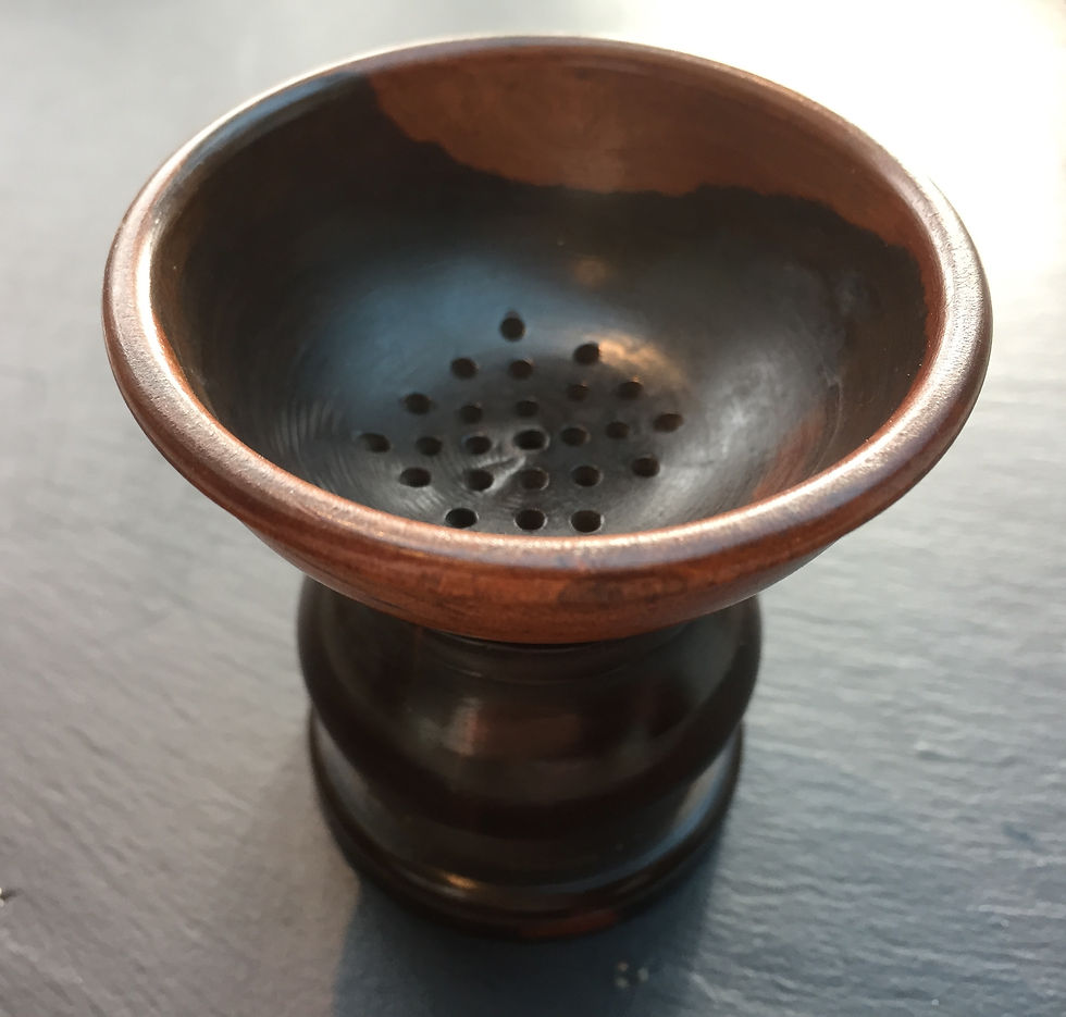 Thumbnail: A Small Antique Lignum Vitae Pounce Pot