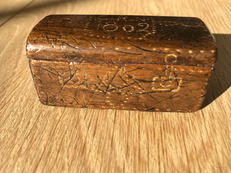 Thumbnail: Antique Snuff Box - School Trunk