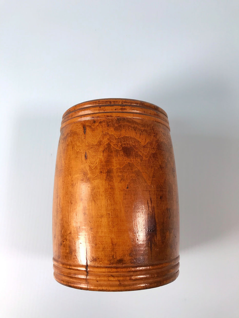 Thumbnail: An Antique Treen Storage/Powder Barrel
