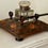 Thumbnail: antique treen Tunbridge Ware pen and ink stand for sale opus antiques