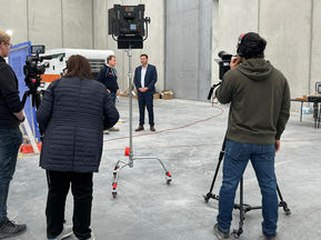 AA Video Production team filming a corporate video on location in Melbourne