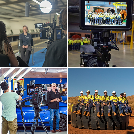 Team are filming in 4 different project, corporate, mining, product and recruitment in western Australia.