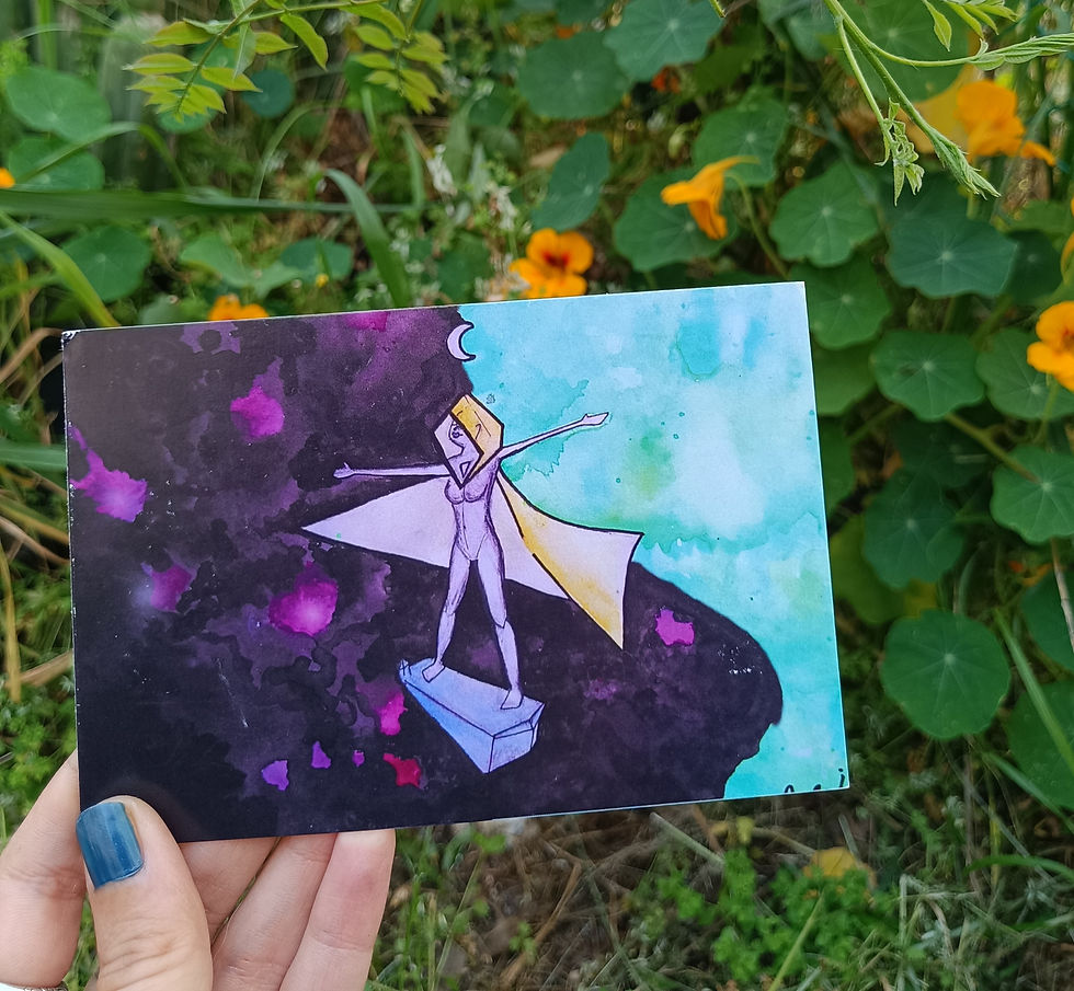 The universe surfer, card size print