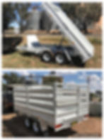 Custom made tipper trailer with crate