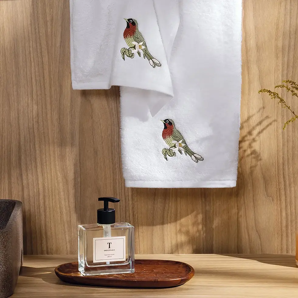 Miniatura: Jogo Lavabo 100% Algodão Arancia Branco