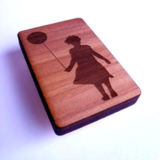 Solid wood laser Engraving sample