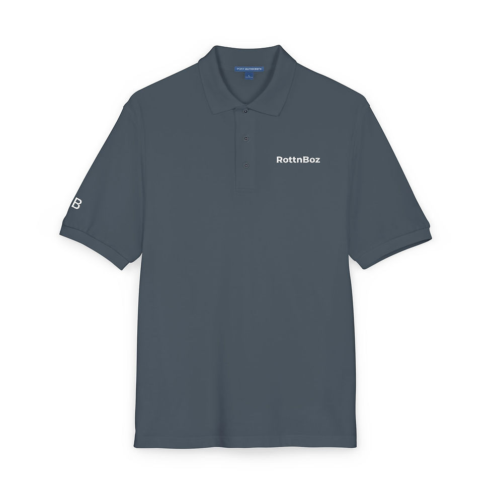 Thumbnail: RottNBoz Polo Shirt | Clean Logo Polo | Modern Business Casual Unisex Polo Shirt