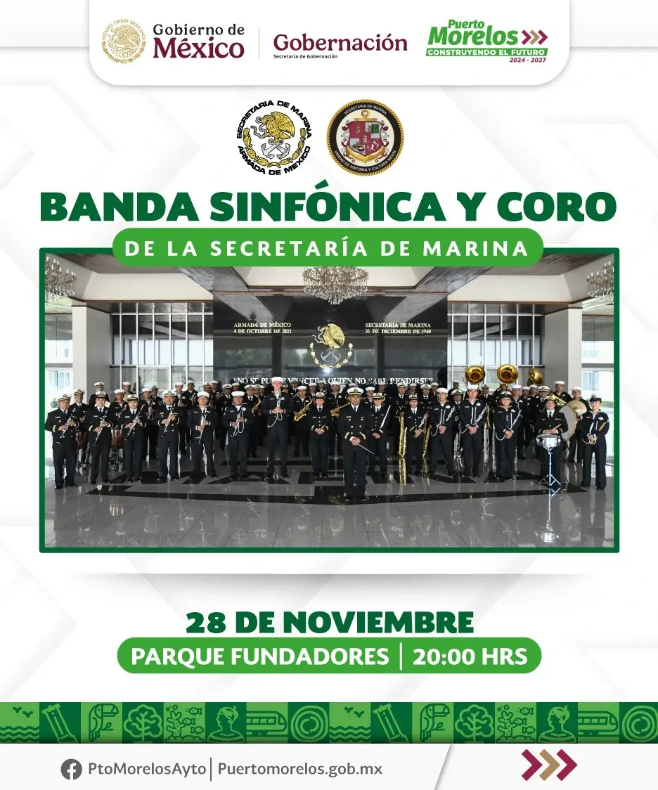 Banda sinfónica y coro de la Secretaría de Marina