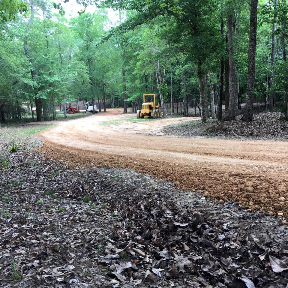 Driveway with Limestone Road Base