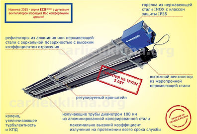 Инфракрасный обогреватель темного типа EURAD