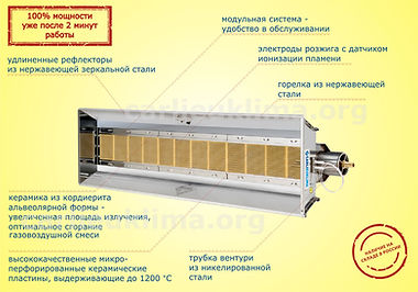 Газовые инфракрасные обогреватели EUCERAMIC