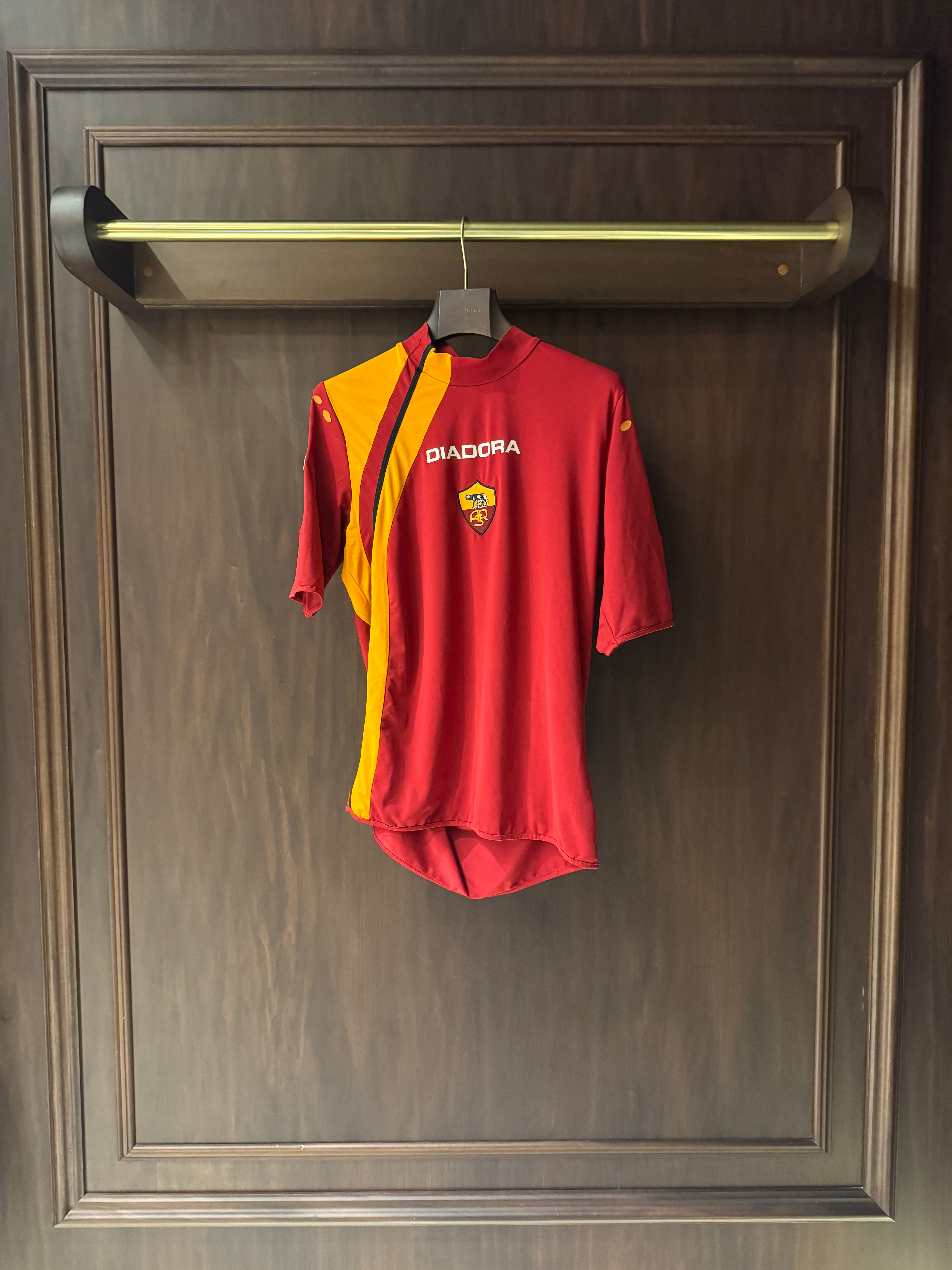 Vintage Archive 2005 AS Roma Diadora Cassano 18 Match Soccer Jersey