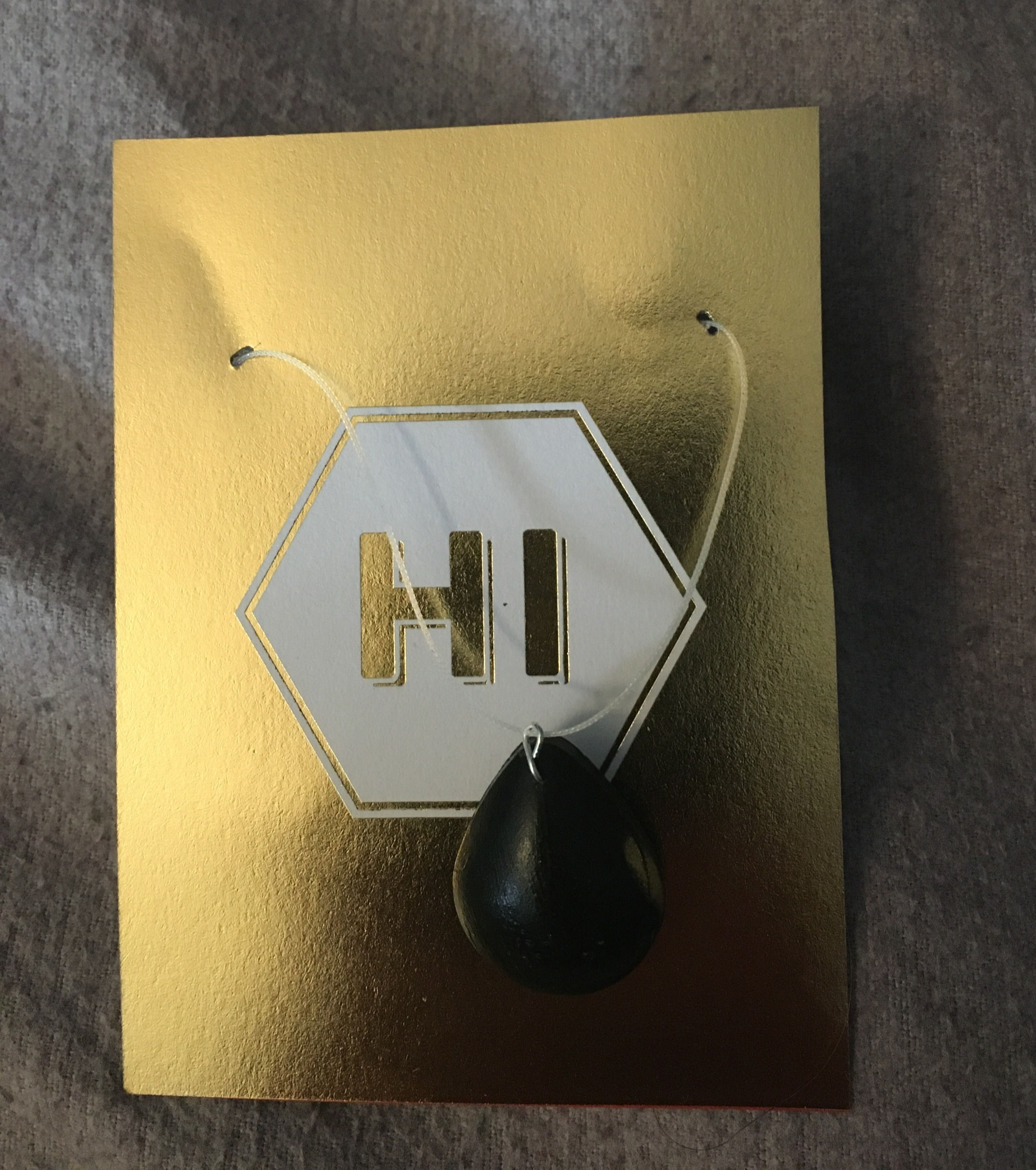 Hi black drop necklace