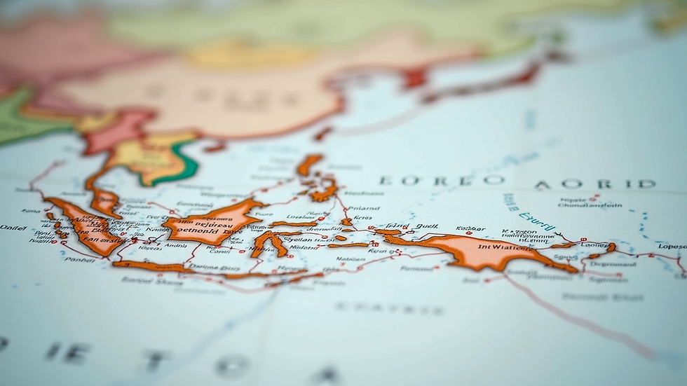 Close-up view of a detailed travel itinerary with notes and maps