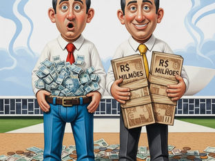 A esquerda esconde na cueca e a direita paga em espécie.
