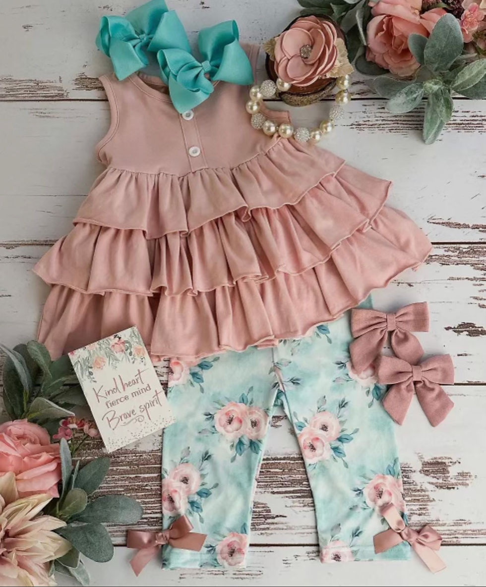 Ruffle Tank Pant Set