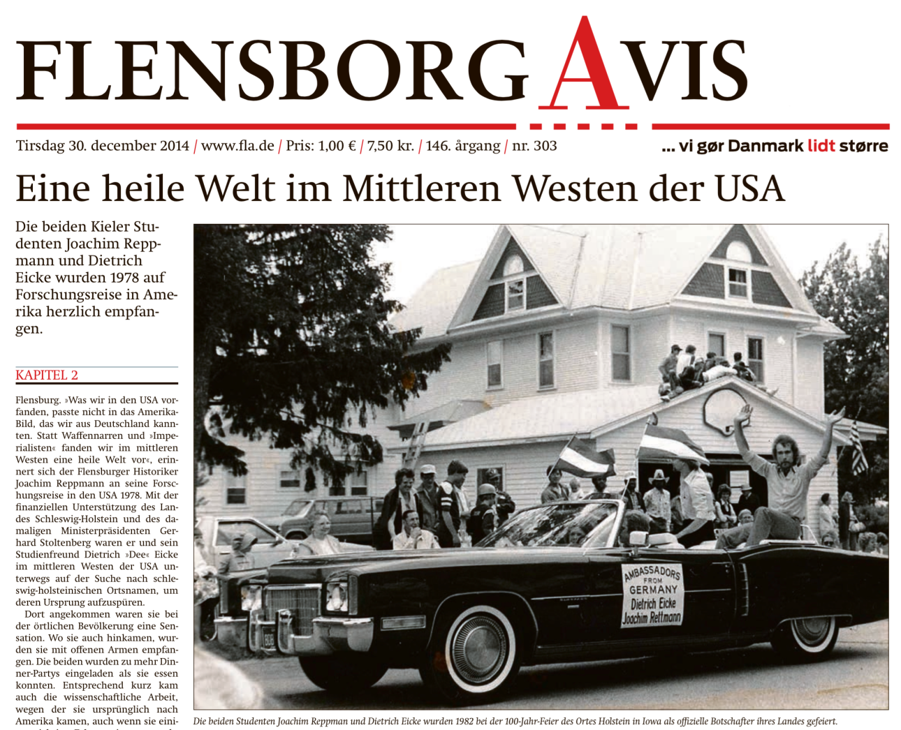 Amerika Auswanderung 10teilige Zeitungsserie, Avis, Jan
