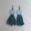 Thumbnail: Mint Charm and Teal Tassel Earrings
