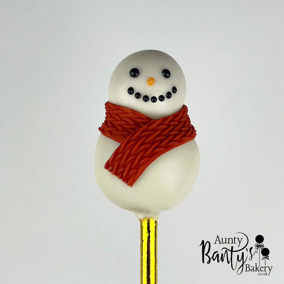 Thumbnail: Cute Snowman chocolate cake pop, perfect for holiday treats or stocking fillers