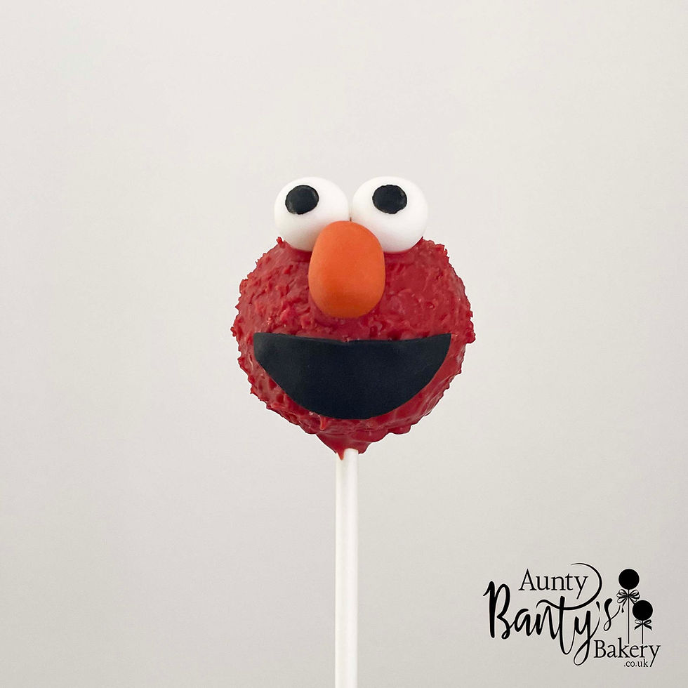 Thumbnail: Elmo Sesame Street Cake Pops for birthday party favours.