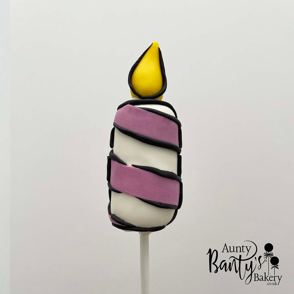 Thumbnail: 2D Cartoon Birthday Candle Cake Pops. Available for nationwide delivery.