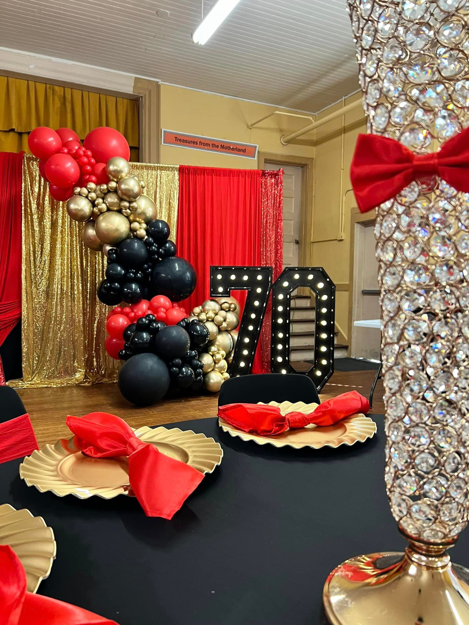 BLACK NUMBER MARQUEES