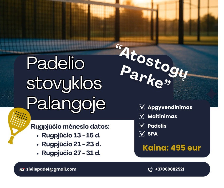 Padelio stovykla "Atostogų Parke"