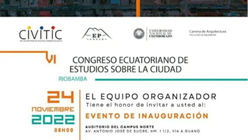 VI CONGRESO ECUATORIANO DE ESTUDIOS SOBRE LA CIUDAD