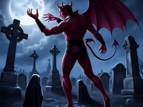 Un diable dans un cimetière