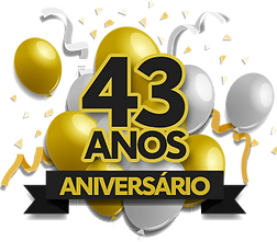 Balões de 43 anos de aniversário