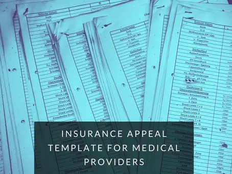 Insurance Appeal Template for Medical Providers