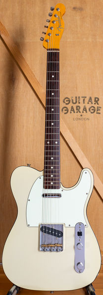 Fender Japan 62 Vintage Reissue Telecaster Olympic White Black binding