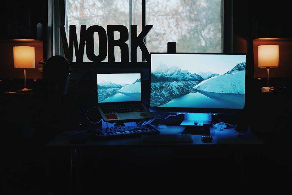 shallow focus photography of computer monitor