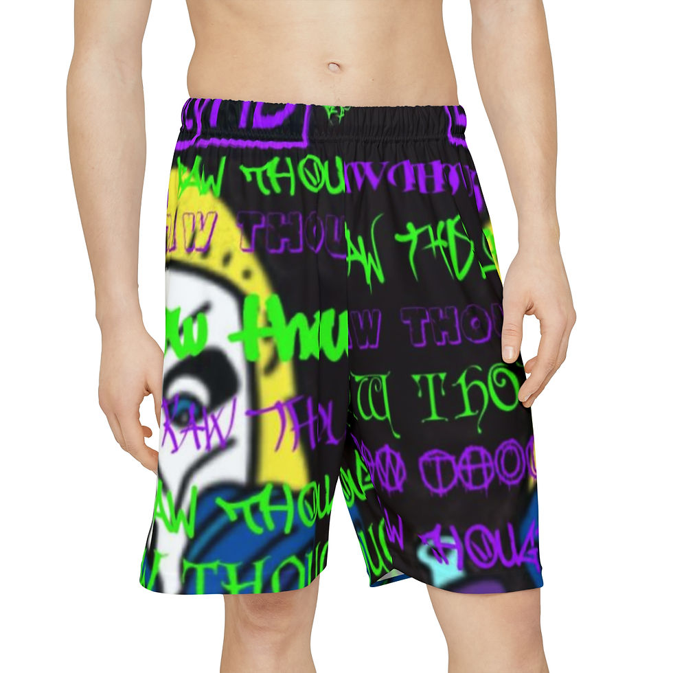 Raw thoughts Men’s Sports Shorts (AOP)