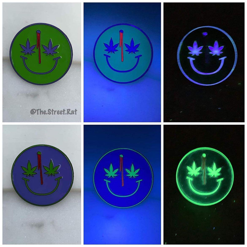 Green Smiley SAYLESSCUSTOM Pin