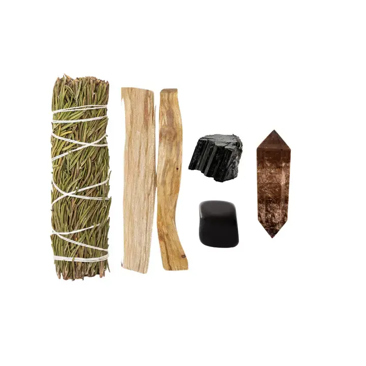 Thumbnail: Rosemary Wand, Palo Santo Stick, Crystal Protection Kit