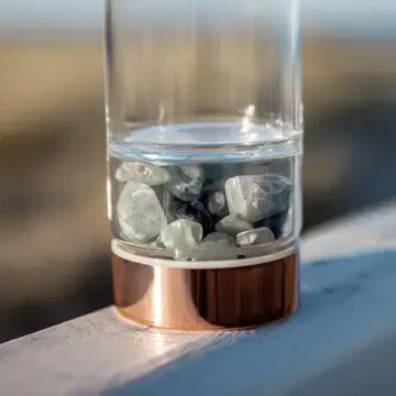 Thumbnail: Rose Gold Lids Crystal Base + Tea Infuser base