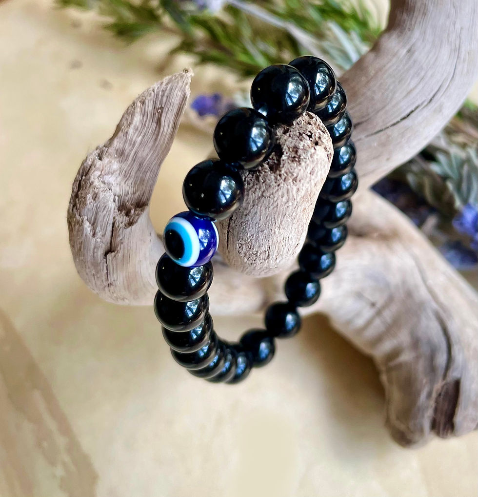 Evil Eye Obsidian Bracelet