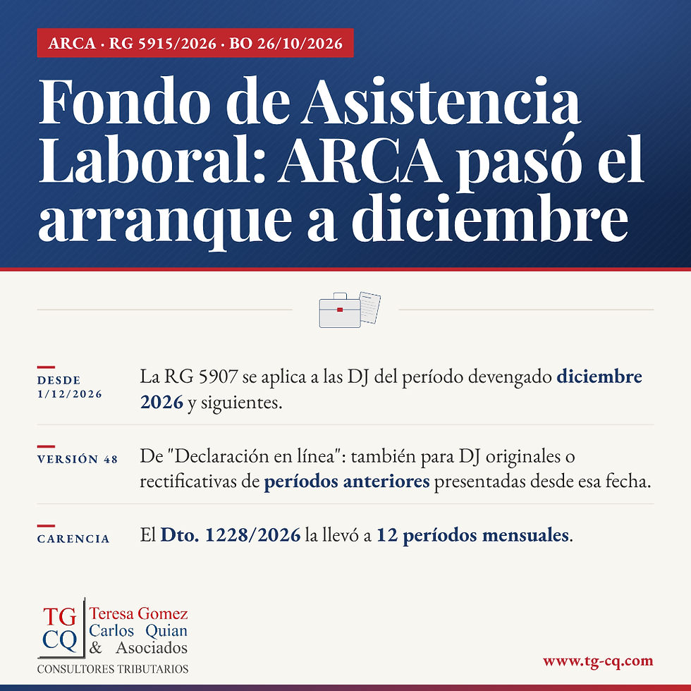 Fondo de Asistencia Laboral: ARCA pasó el arranque a diciembre de 2026 (RG 5915/2026)