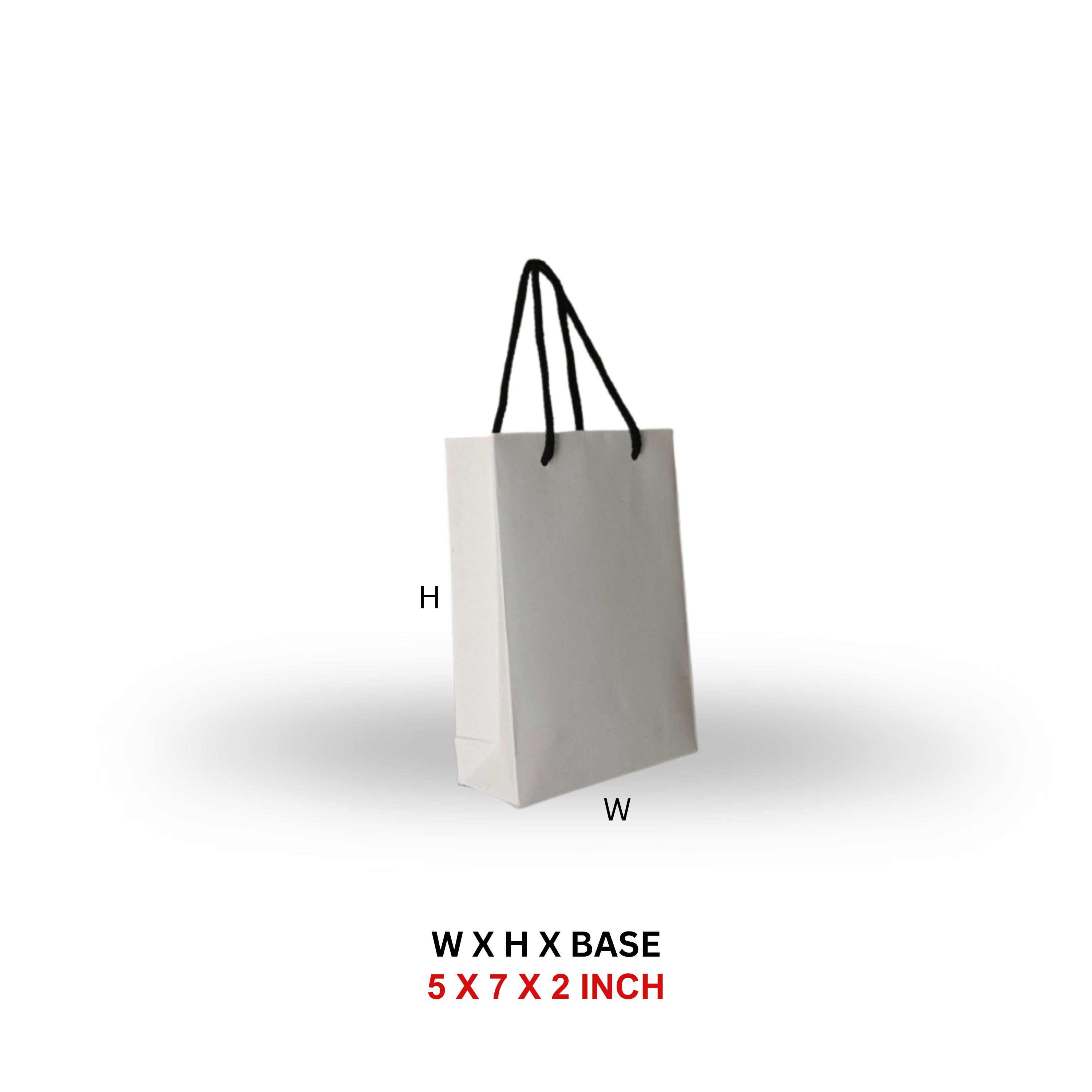 5 X 7 X 2 Inch LAMINATED PAPER BAG WITH LACE HANDLE PACK OF 25Pcs