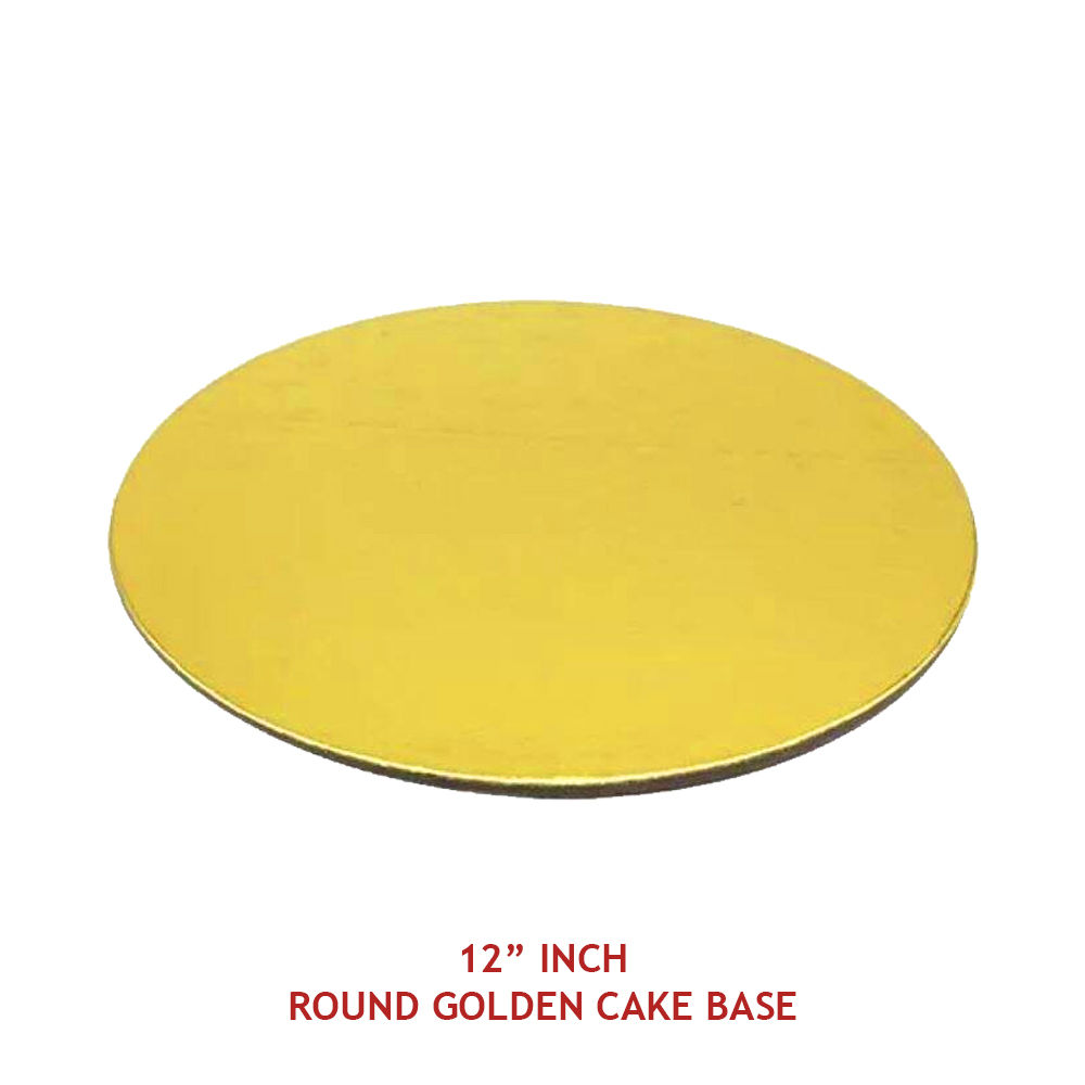 12" INCH ROUND GOLDEN CAKE BASE - PACK OF 100pcs