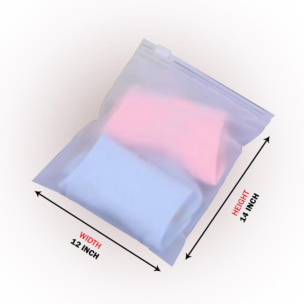 12 X 14 FROSTED BAGS FOR CLOTH & COSMETIC PACKAGING PACK OF 100PCS