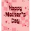 Thumbnail: Mother's Day Card - "Happy Mother's Day" with a checkerboard of soft pinks and scattered retro starbursts