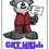 Thumbnail: Get Well Soon Card Front - “I hate being sick! - Get Well Soon” with a disgruntled raccoon clutching a protest sign