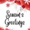 Thumbnail: Christmas Card Front - "Season's Greetings" with vibrant red baubles and delicate snowflakes